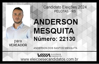 Candidato ANDERSON MESQUITA 2024 - PELOTAS - Eleições