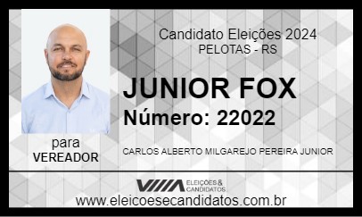 Candidato JUNIOR FOX 2024 - PELOTAS - Eleições