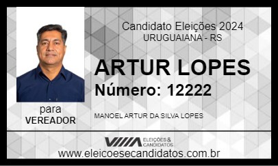 Candidato ARTUR LOPES 2024 - URUGUAIANA - Eleições