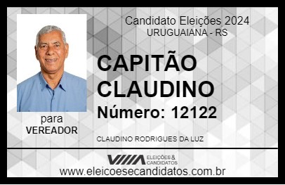 Candidato CAPITÃO CLAUDINO 2024 - URUGUAIANA - Eleições