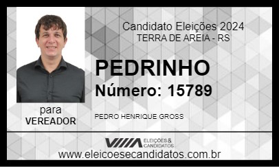 Candidato PEDRINHO 2024 - TERRA DE AREIA - Eleições