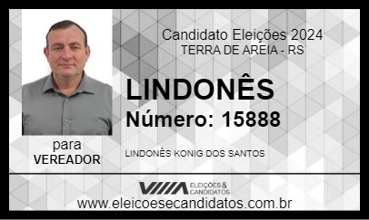 Candidato LINDONÊS 2024 - TERRA DE AREIA - Eleições