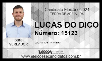 Candidato LUCAS DO DICO 2024 - TERRA DE AREIA - Eleições