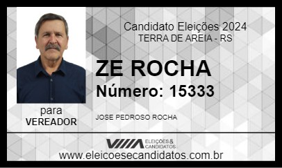 Candidato ZE ROCHA 2024 - TERRA DE AREIA - Eleições