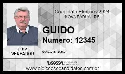 Candidato GUIDO 2024 - NOVA PÁDUA - Eleições