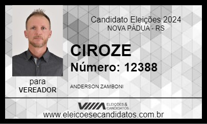 Candidato CIROZE 2024 - NOVA PÁDUA - Eleições