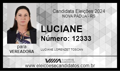 Candidato LUCIANE 2024 - NOVA PÁDUA - Eleições