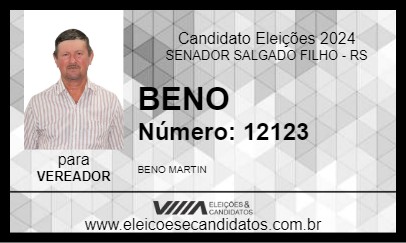 Candidato BENO 2024 - SENADOR SALGADO FILHO - Eleições