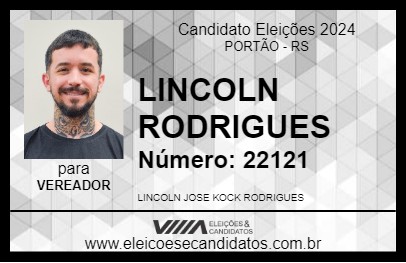 Candidato LINCOLN RODRIGUES 2024 - PORTÃO - Eleições