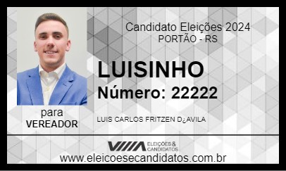 Candidato LUISINHO 2024 - PORTÃO - Eleições