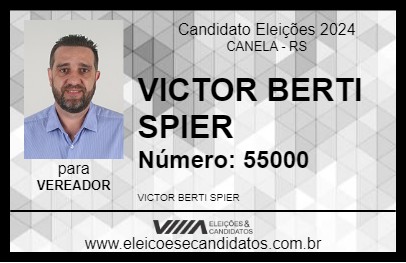 Candidato VICTOR BERTI SPIER 2024 - CANELA - Eleições