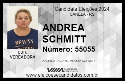 Candidato ANDREA SCHMITT 2024 - CANELA - Eleições