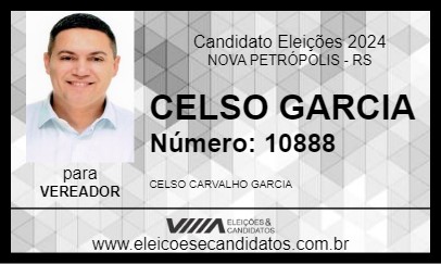 Candidato CELSO GARCIA 2024 - NOVA PETRÓPOLIS - Eleições