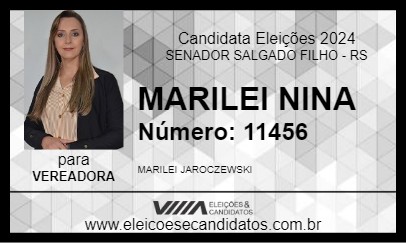 Candidato MARILEI NINA 2024 - SENADOR SALGADO FILHO - Eleições