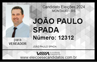 Candidato JOÃO PAULO SPADA 2024 - MONTAURI - Eleições