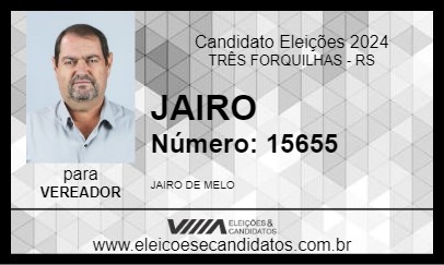 Candidato JAIRO 2024 - TRÊS FORQUILHAS - Eleições