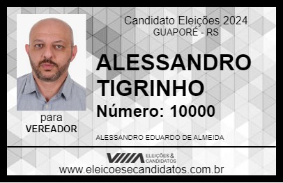 Candidato ALESSANDRO TIGRINHO 2024 - GUAPORÉ - Eleições