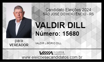 Candidato VALDIR DILL 2024 - SÃO JOSÉ DO HORTÊNCIO - Eleições