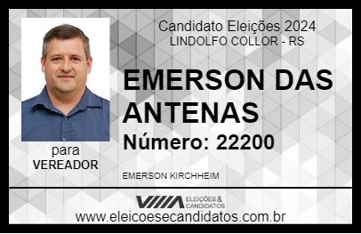 Candidato EMERSON DAS ANTENAS 2024 - LINDOLFO COLLOR - Eleições