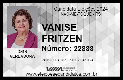 Candidato VANISE FRITZEN 2024 - NÃO-ME-TOQUE - Eleições