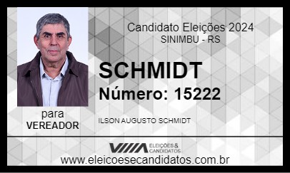 Candidato SCHMIDT 2024 - SINIMBU - Eleições