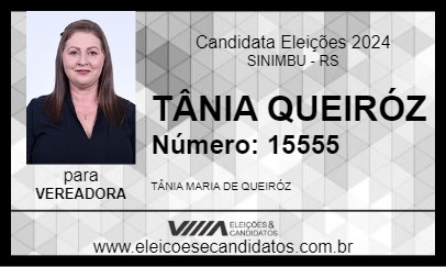 Candidato TÂNIA QUEIRÓZ 2024 - SINIMBU - Eleições