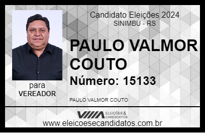 Candidato PAULO VALMOR COUTO 2024 - SINIMBU - Eleições