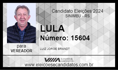 Candidato LULA 2024 - SINIMBU - Eleições