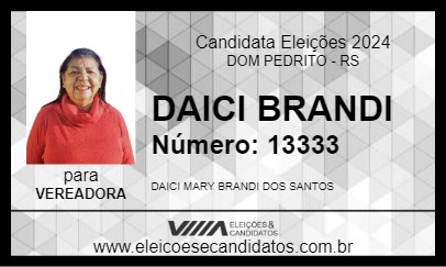 Candidato DAICI BRANDI 2024 - DOM PEDRITO - Eleições