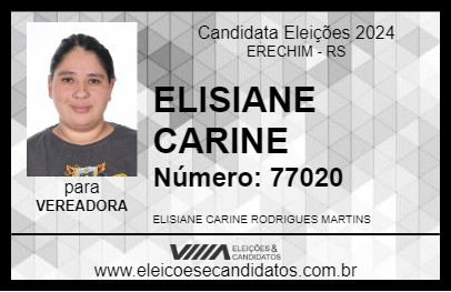 Candidato ELISIANE CARINE 2024 - ERECHIM - Eleições