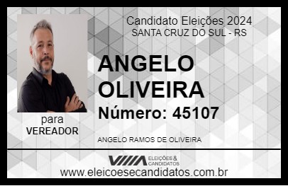 Candidato ANGELO OLIVEIRA 2024 - SANTA CRUZ DO SUL - Eleições