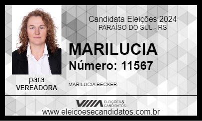 Candidato MARILUCIA 2024 - PARAÍSO DO SUL - Eleições