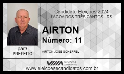 Candidato AIRTON 2024 - LAGOA DOS TRÊS CANTOS - Eleições