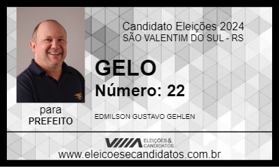 Candidato GELO 2024 - SÃO VALENTIM DO SUL - Eleições