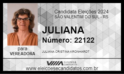 Candidato JULIANA 2024 - SÃO VALENTIM DO SUL - Eleições