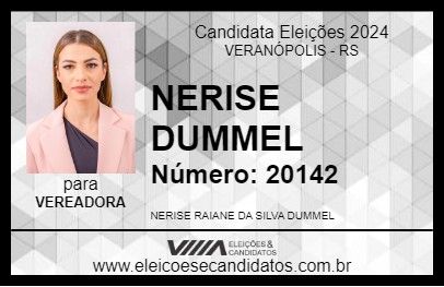 Candidato NERISE DUMMEL 2024 - VERANÓPOLIS - Eleições