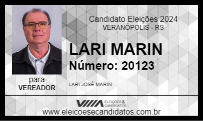 Candidato LARI MARIN 2024 - VERANÓPOLIS - Eleições