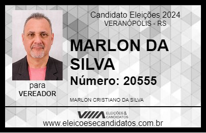 Candidato MARLON DA SILVA 2024 - VERANÓPOLIS - Eleições