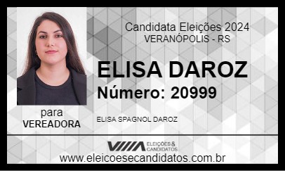 Candidato ELISA DAROZ 2024 - VERANÓPOLIS - Eleições