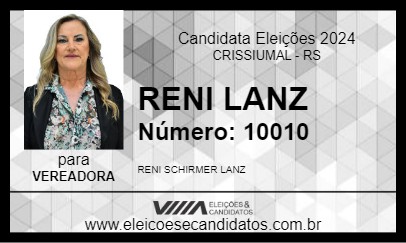 Candidato RENI LANZ 2024 - CRISSIUMAL - Eleições