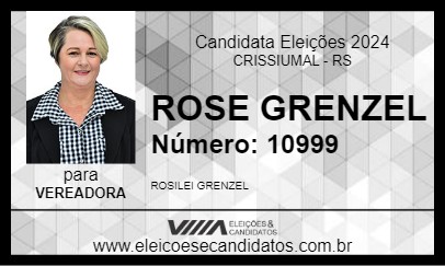 Candidato ROSE GRENZEL 2024 - CRISSIUMAL - Eleições