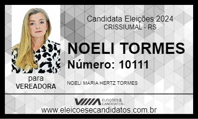 Candidato NOELI TORMES 2024 - CRISSIUMAL - Eleições