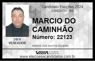 Candidato MARCIO DO CAMINHÃO 2024 - CANDIOTA - Eleições