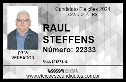 Candidato RAUL STEFFENS 2024 - CANDIOTA - Eleições