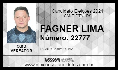 Candidato FAGNER LIMA 2024 - CANDIOTA - Eleições