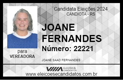 Candidato JOANE FERNANDES 2024 - CANDIOTA - Eleições