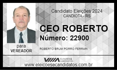 Candidato CEO ROBERTO 2024 - CANDIOTA - Eleições