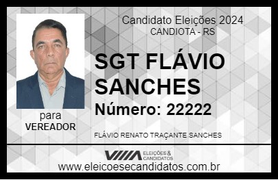 Candidato SGT FLÁVIO SANCHES 2024 - CANDIOTA - Eleições