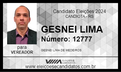 Candidato GESNEI LIMA 2024 - CANDIOTA - Eleições