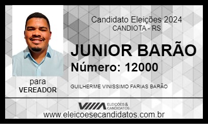 Candidato JUNIOR BARÃO 2024 - CANDIOTA - Eleições